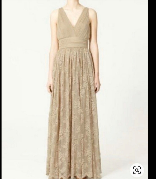 Zara silk blend lace sleeveless gown / dress - Picture 2 of 10